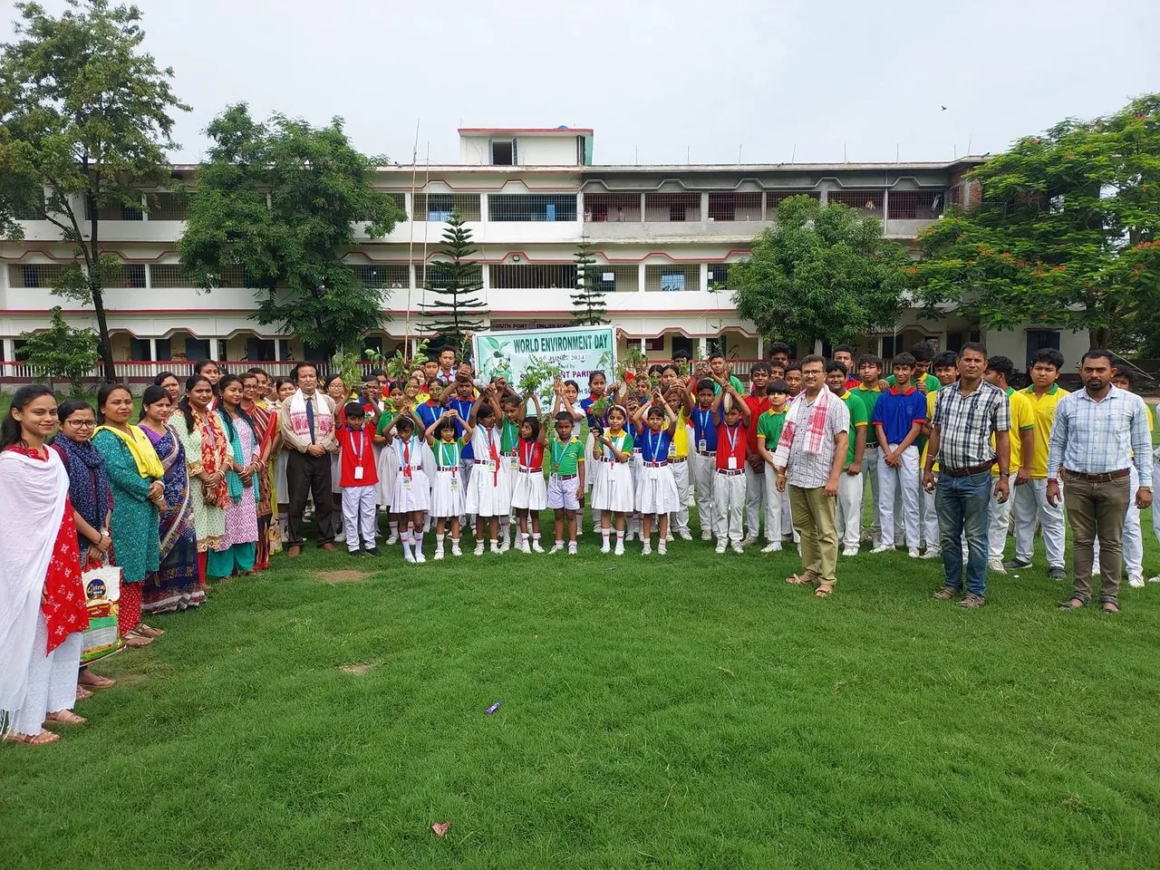 Students at South Point English School